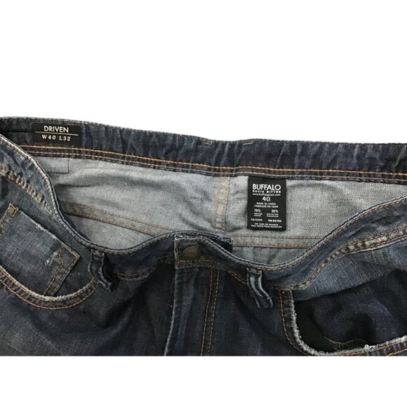 BUFFALO-DRIVEN - DARK WASH STRAIGHT LEG MEN'S JEANS SIZE 40X32 - Picture 4 of 7